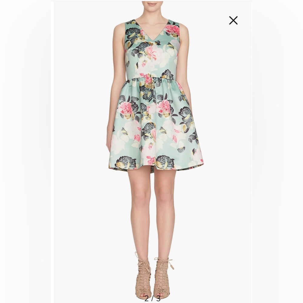 NWOT CECE Dress Floral Fit & Flare Dress SIZE 8